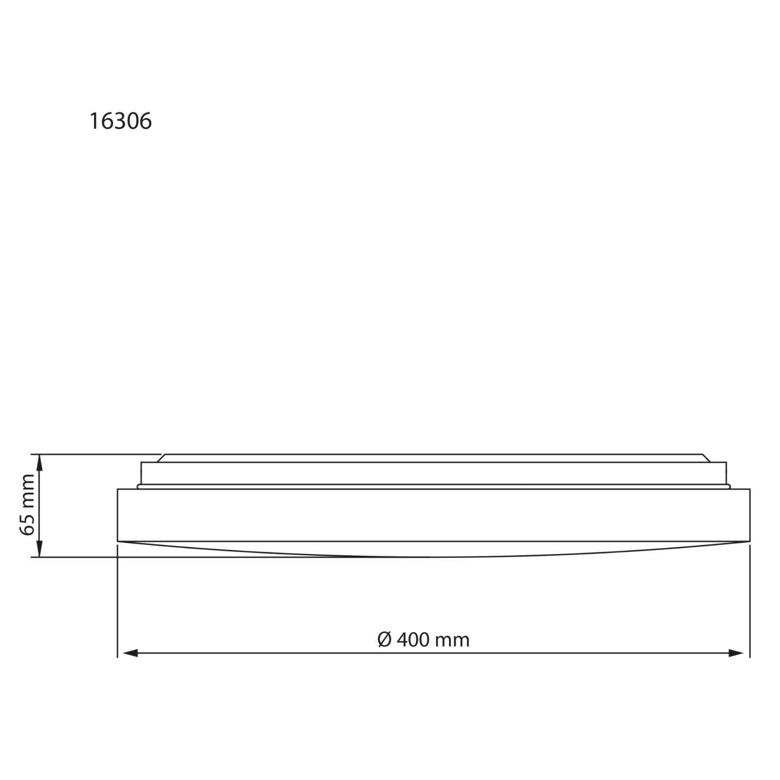 Aneta Lighting ANILLO plafond Ø40cm, svart - Azalea Home