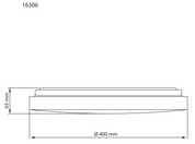 Aneta Lighting ANILLO plafond Ø40cm, vit - Azalea Home
