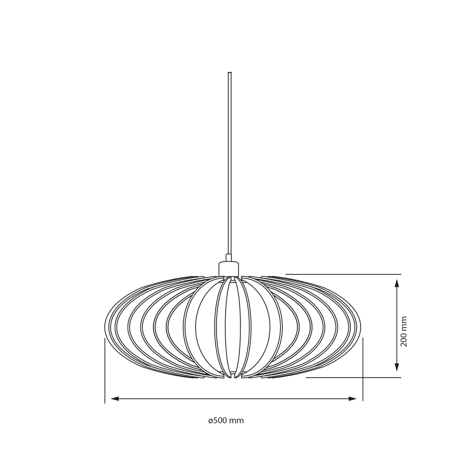 Aneta Lighting ARCOS taklampa, svart - Azalea Home