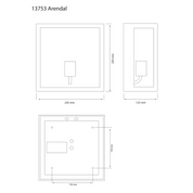 Aneta Lighting ARENDAL plafond ute, svart - Azalea Home