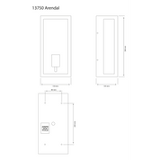 Aneta Lighting ARENDAL vägglampa ute, svart - Azalea Home