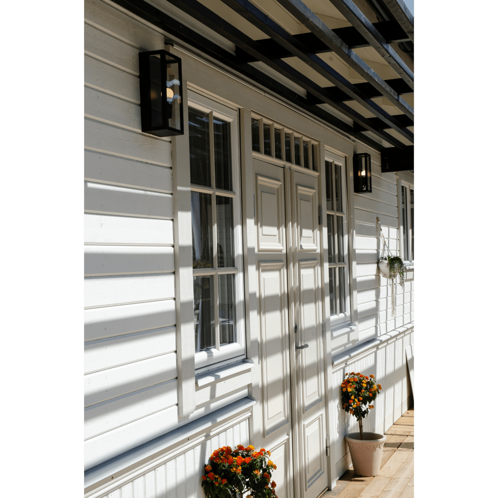 Aneta Lighting ARENDAL vägglampa ute, svart - Azalea Home