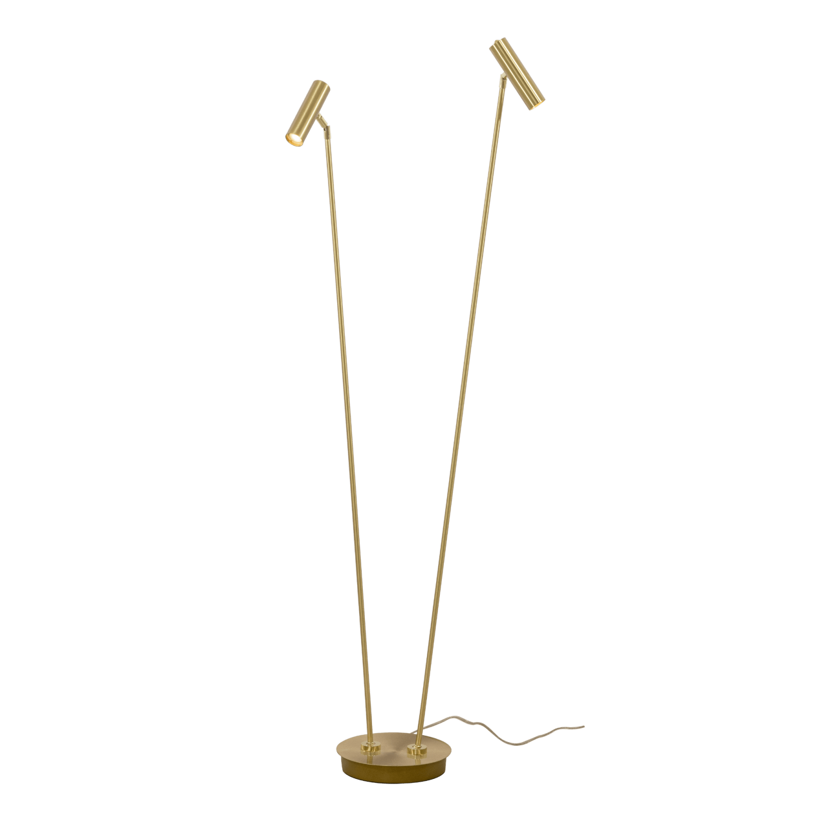 Aneta Lighting ARTIC golvlampa dubbel, matt mässing - Azalea Home