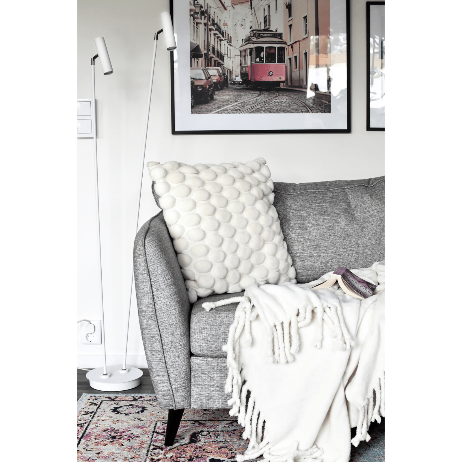 Aneta Lighting ARTIC golvlampa dubbel, vit - Azalea Home
