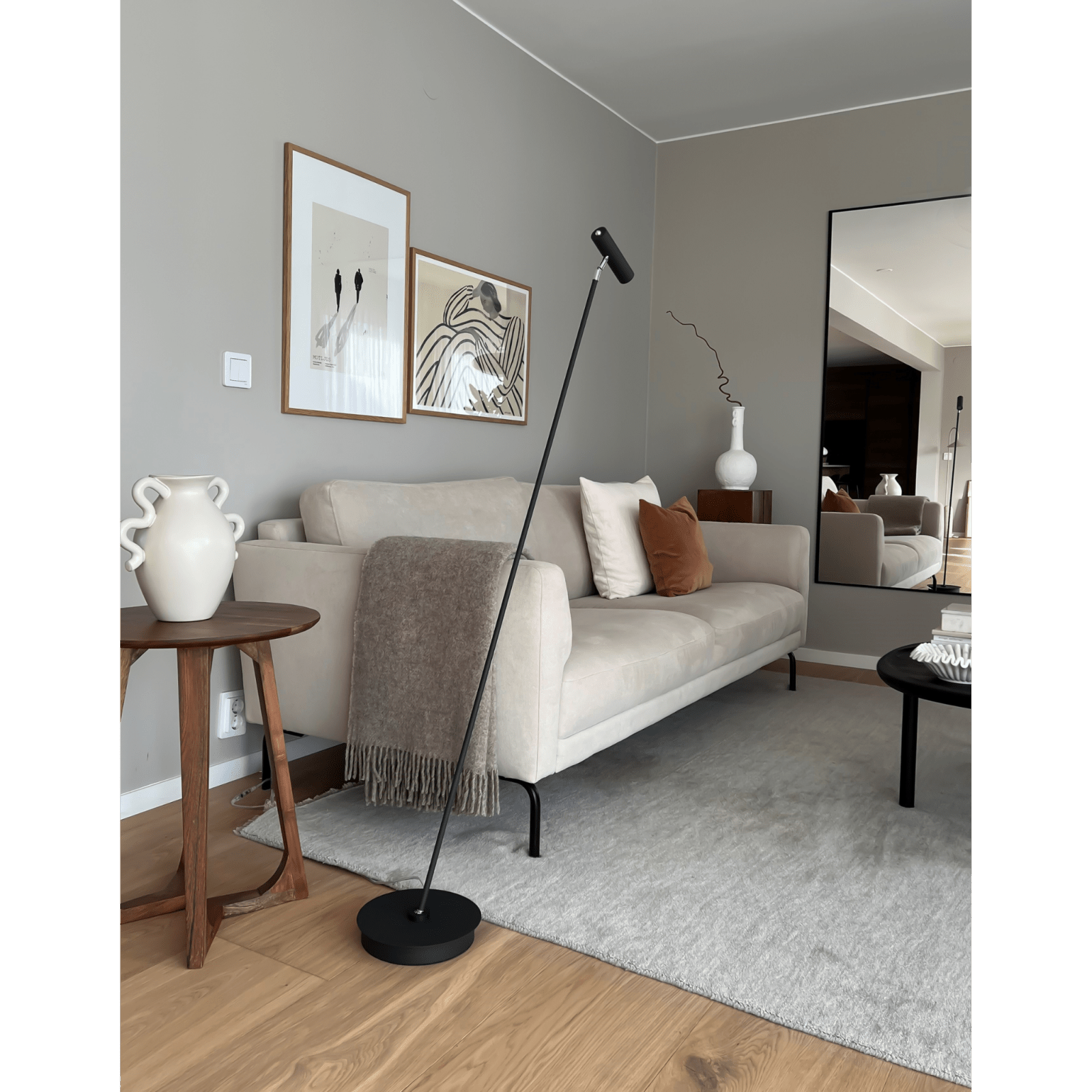 Aneta Lighting ARTIC golvlampa, svart - Azalea Home