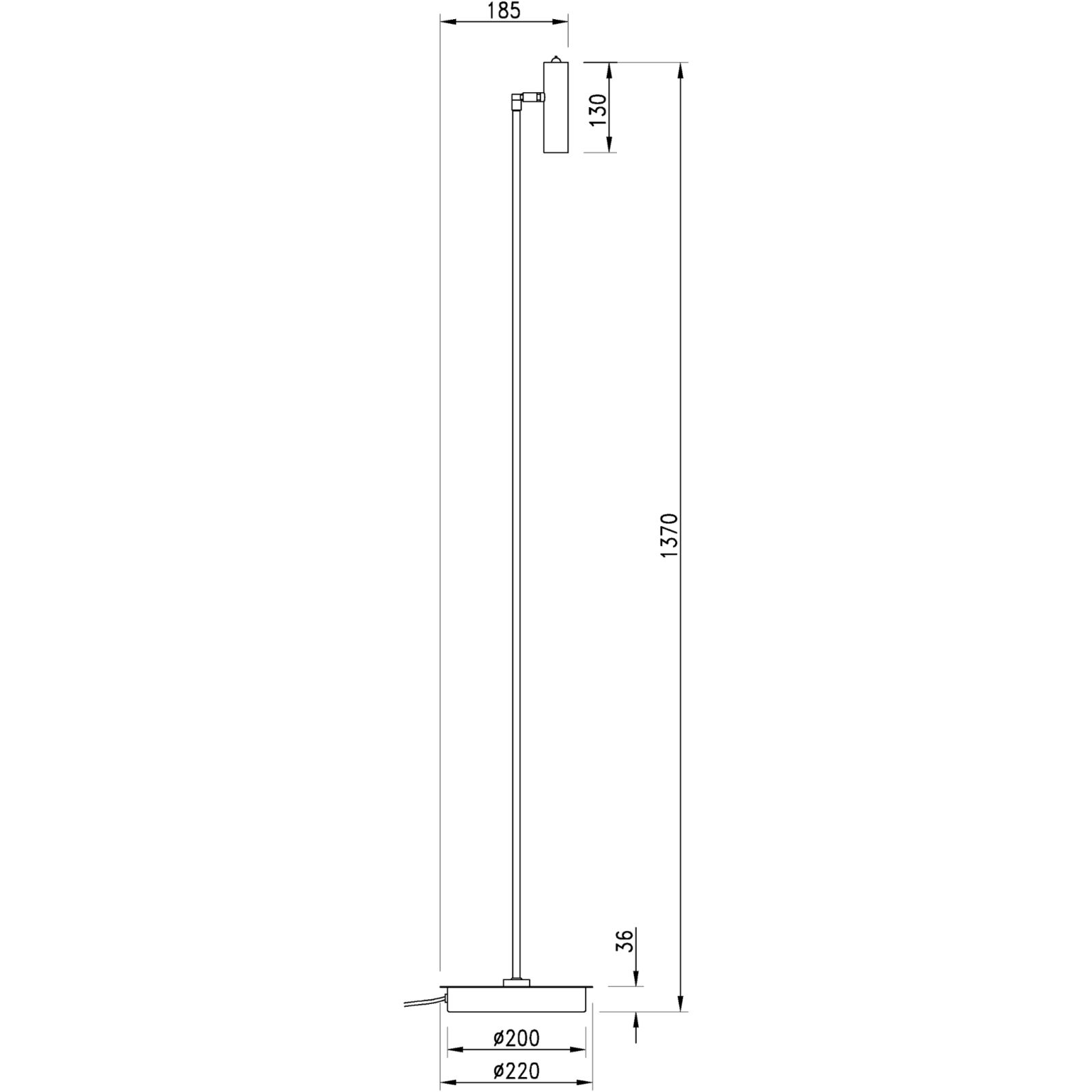 Aneta Lighting ARTIC golvlampa, vit - Azalea Home