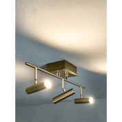 Aneta Lighting ARTIC takspot rak 3:a, matt mässing - Azalea Home