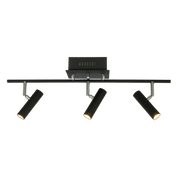 Aneta Lighting ARTIC takspot rak 3:a, svart - Azalea Home