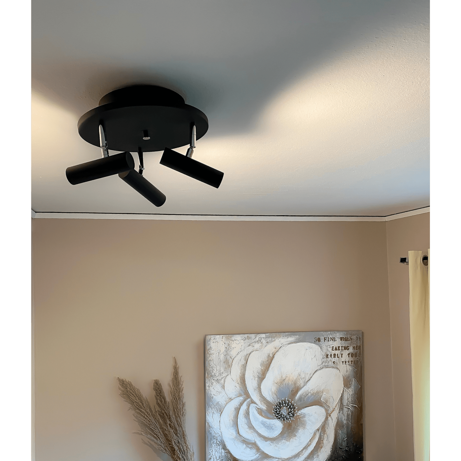Aneta Lighting ARTIC takspot rund 3:a, svart - Azalea Home