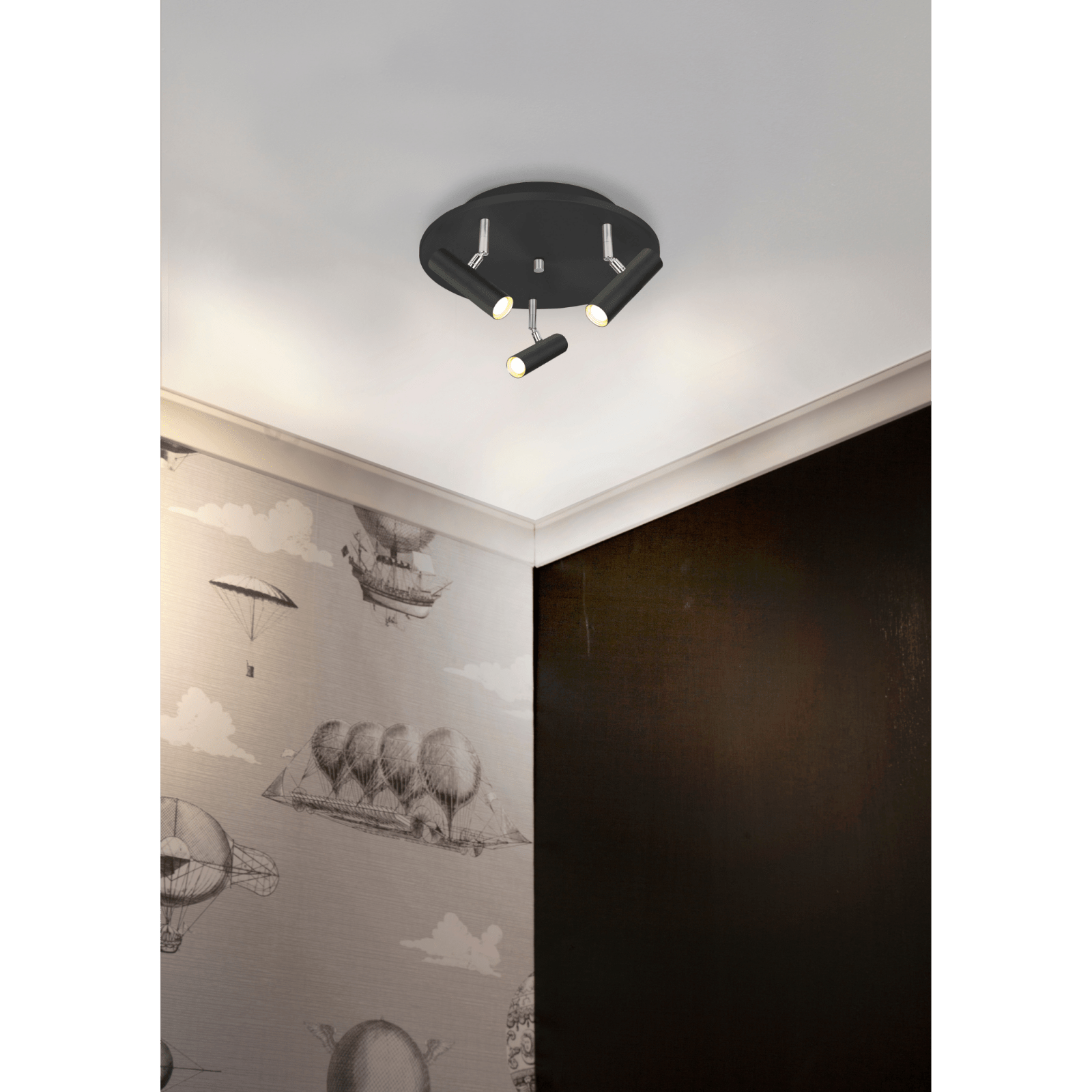 Aneta Lighting ARTIC takspot rund 3:a, svart - Azalea Home