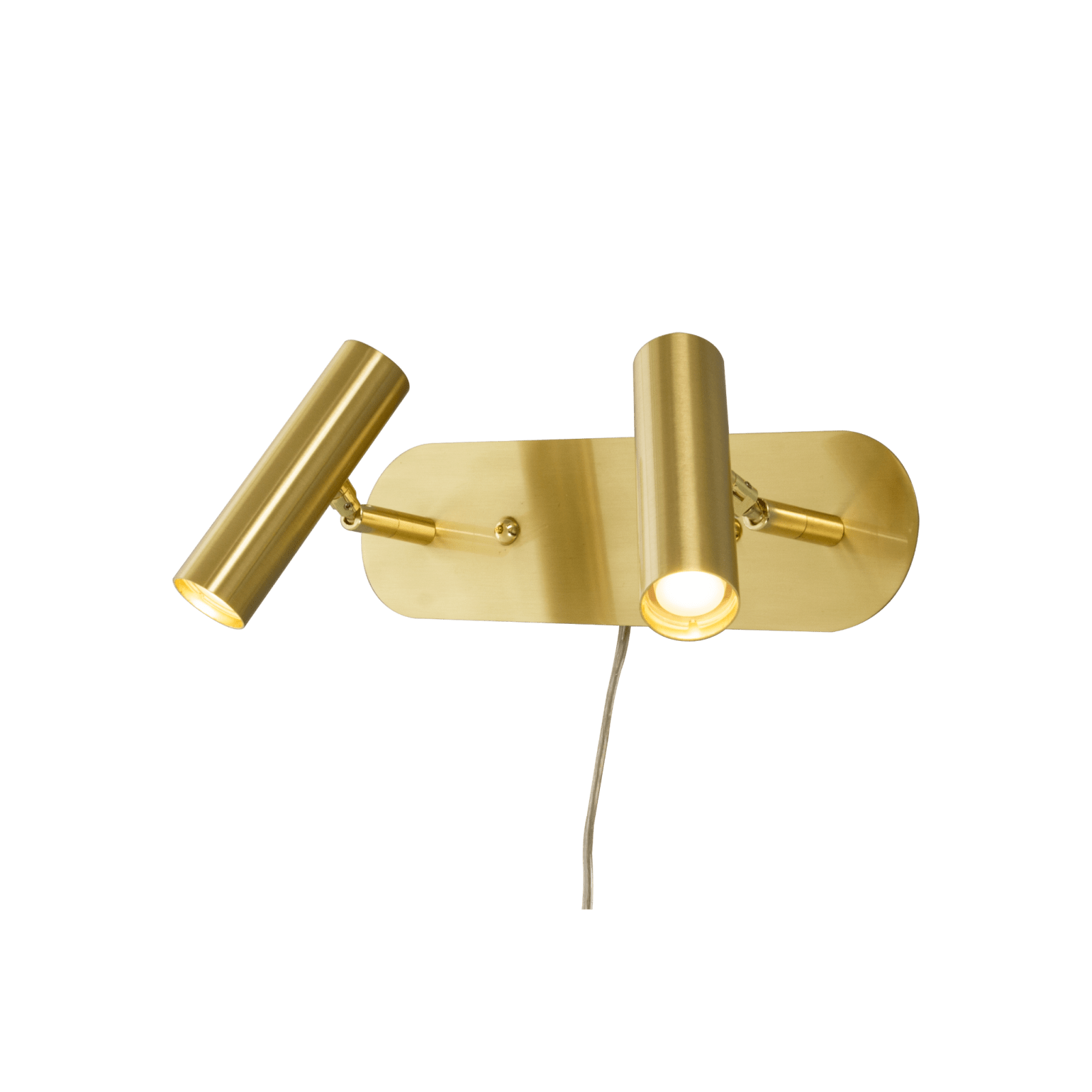 Aneta Lighting ARTIC vägglampa dubbel, matt mässing - Azalea Home