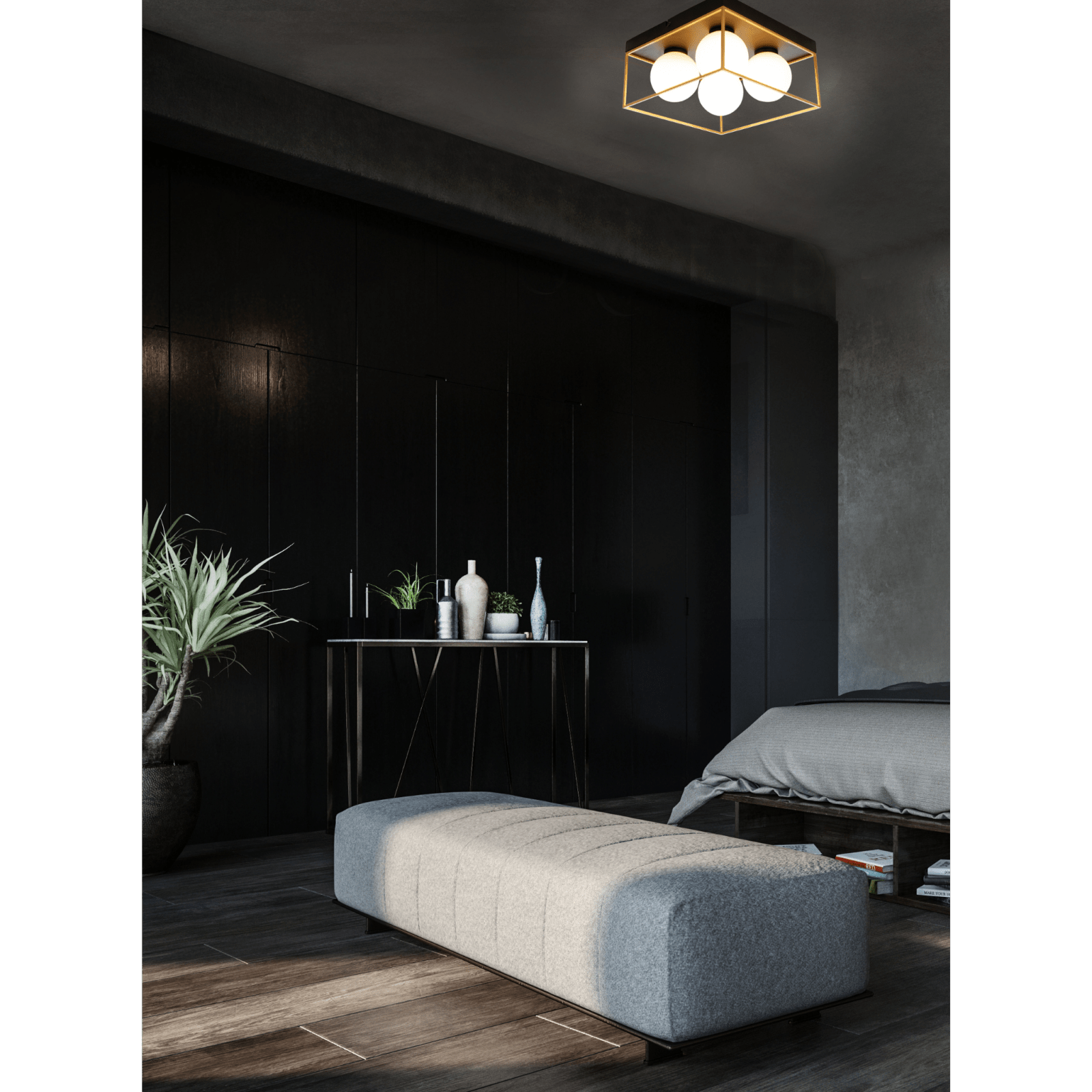 Aneta Lighting ASTRO plafond liten, guld - Azalea Home