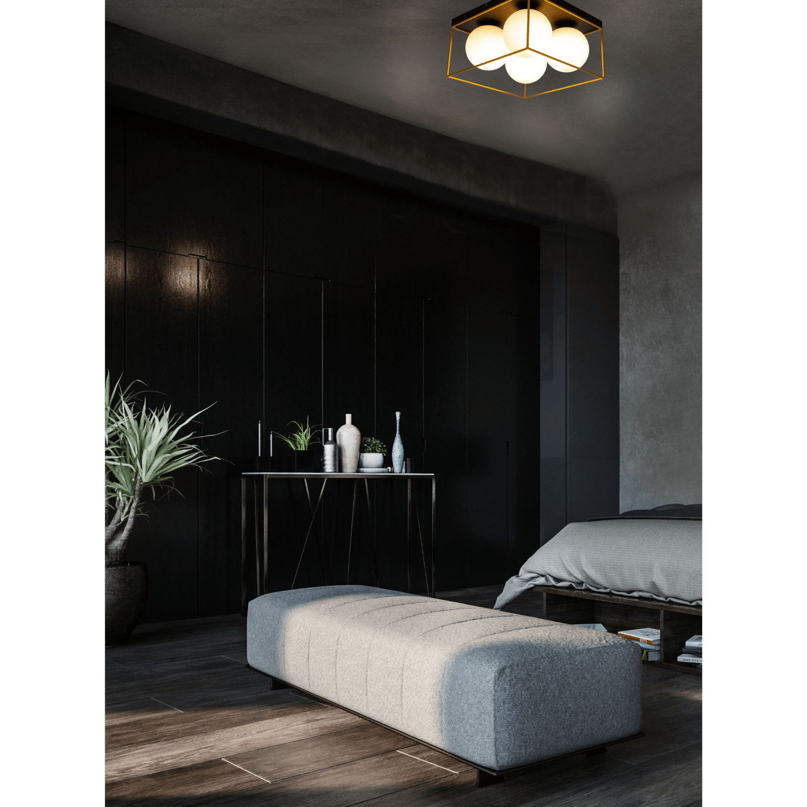 Aneta Lighting ASTRO plafond stor, guld - Azalea Home
