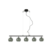 Aneta Lighting ATOM taklampa 5:a rak, svart/rök - Azalea Home