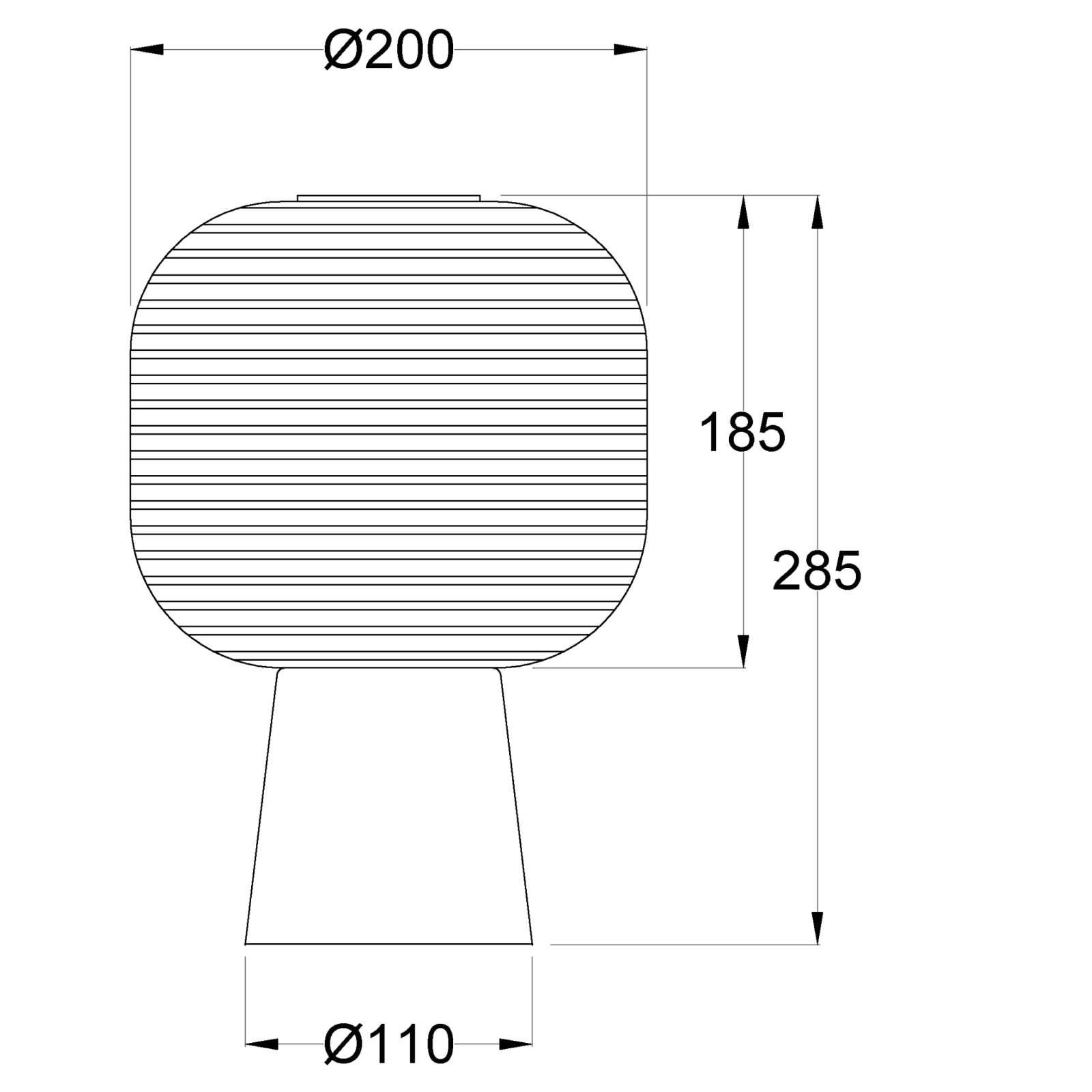Aneta Lighting AURA bordlampa, brunbets/ brun - Azalea Home