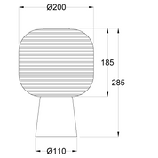 Aneta Lighting AURA bordlampa, bruntbets/vit - Azalea Home