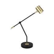 Aneta Lighting BALDER bordlampa, svart/matt mässing - Azalea Home