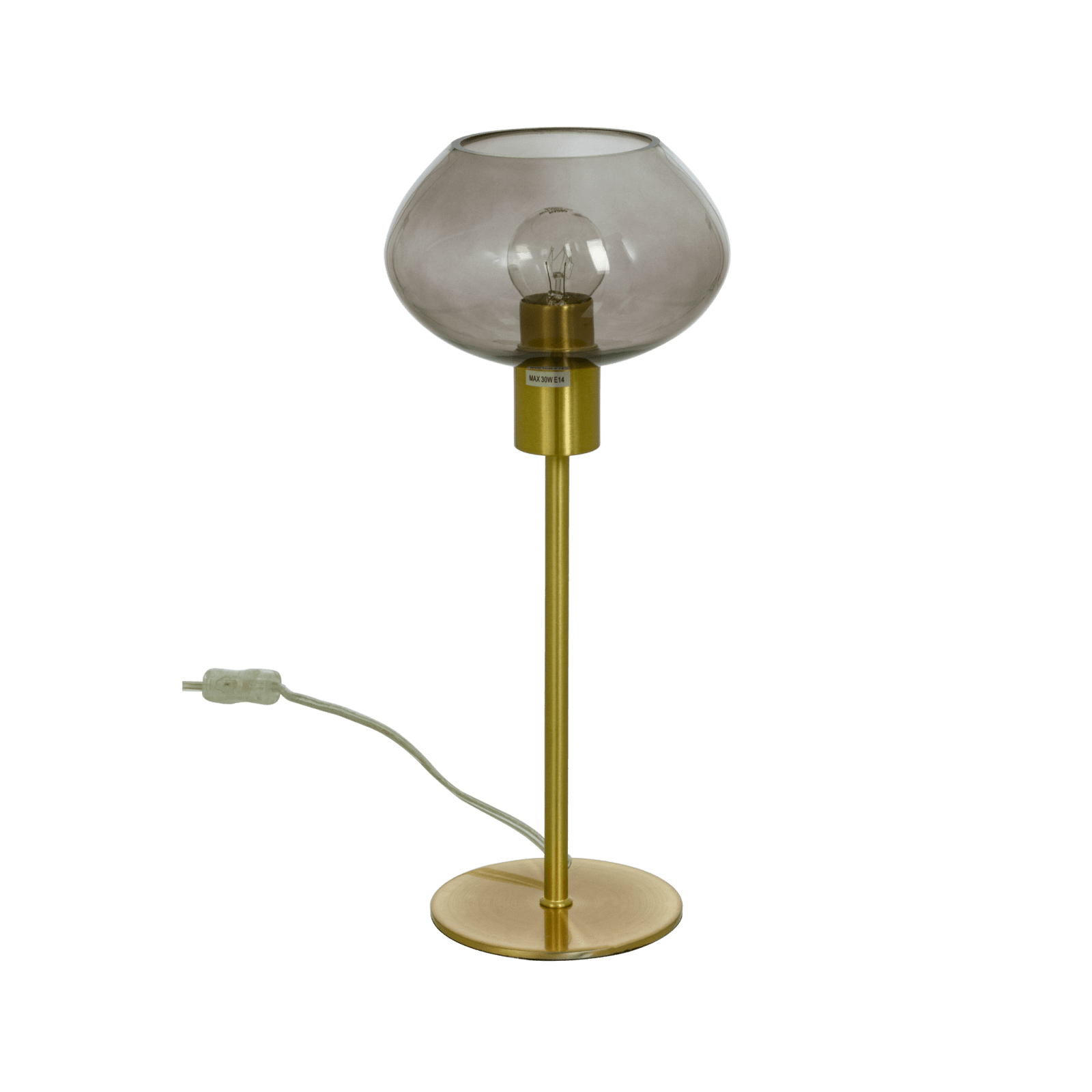 Aneta Lighting BELL bordlampa hög, matt mässing/rök - Azalea Home