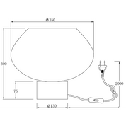 Aneta Lighting BELL bordlampa stor, matt mässing/rök - Azalea Home