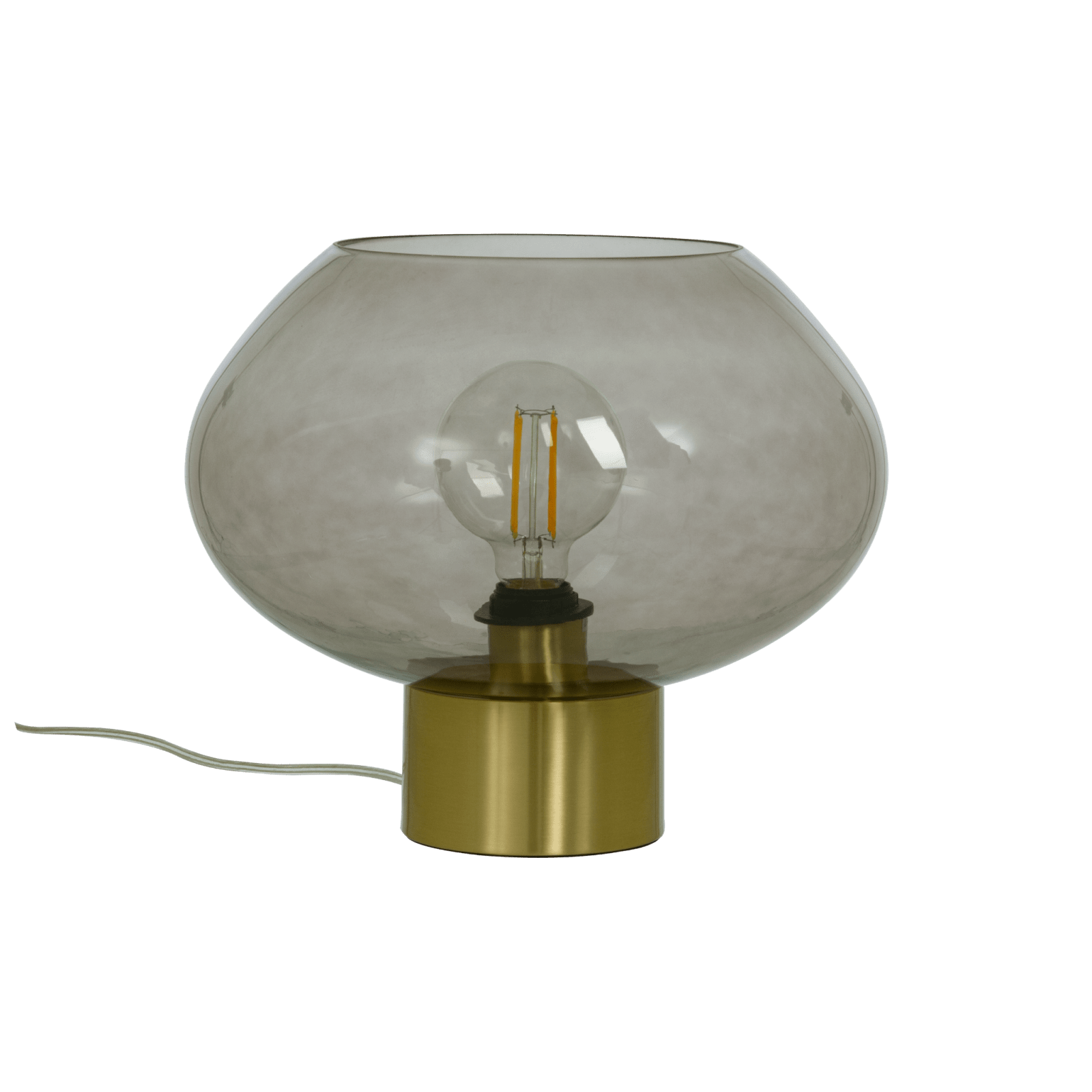 Aneta Lighting BELL bordlampa stor, matt mässing/rök - Azalea Home