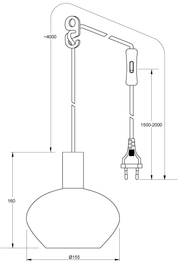 Aneta Lighting BELL fönsterlampa, svart/rök - Azalea Home