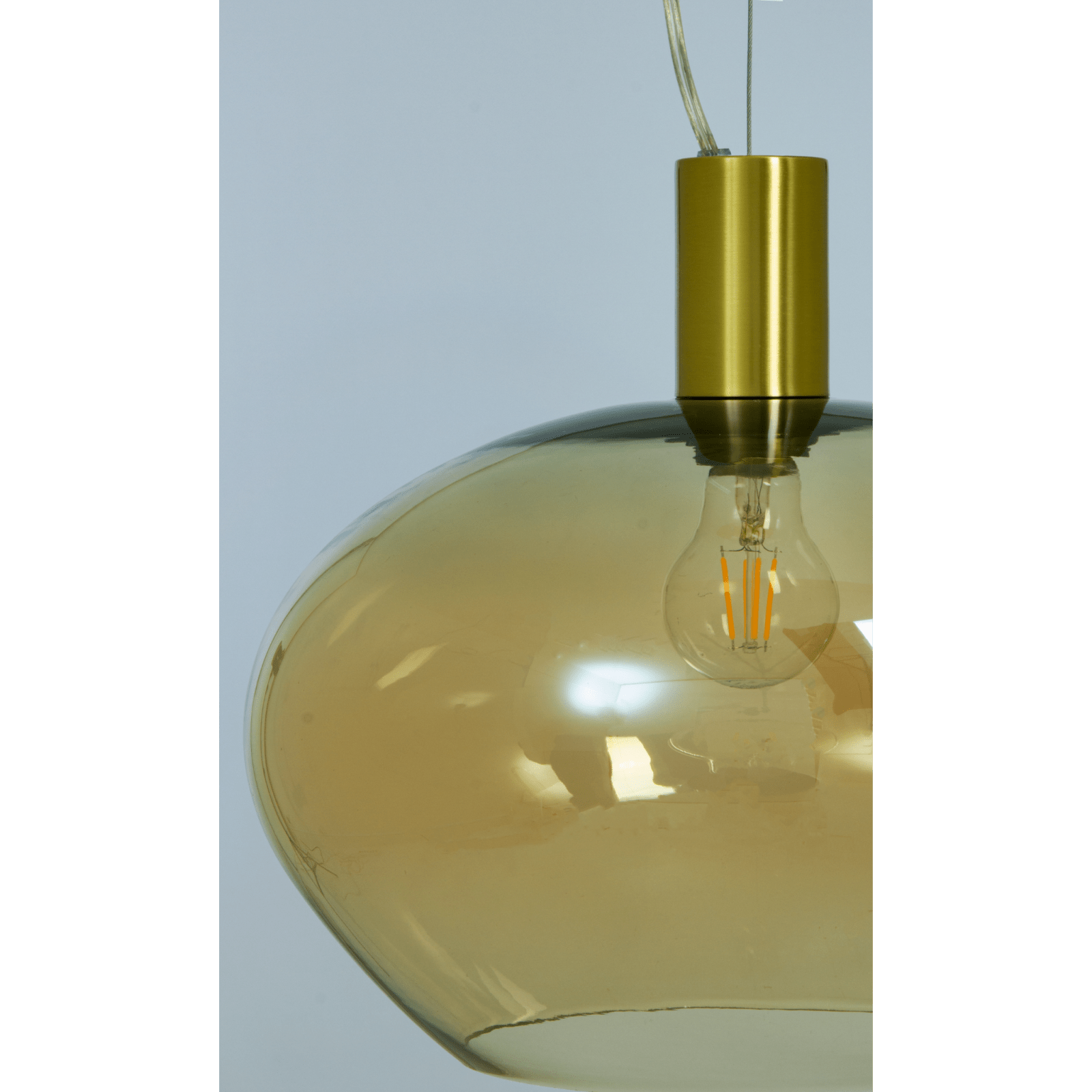 Aneta Lighting BELL taklampa 35cm, matt mässing/amber - Azalea Home
