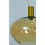 Aneta Lighting BELL taklampa 35cm, matt mässing/amber - Azalea Home