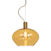 Aneta Lighting BELL taklampa 35cm, matt mässing/amber - Azalea Home