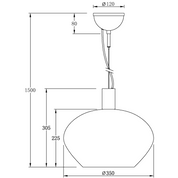 Aneta Lighting BELL taklampa 35cm, matt mässing/amber - Azalea Home