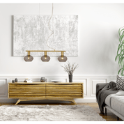 Aneta Lighting BELL taklampa 3:a rak, matt mässing/rök - Azalea Home