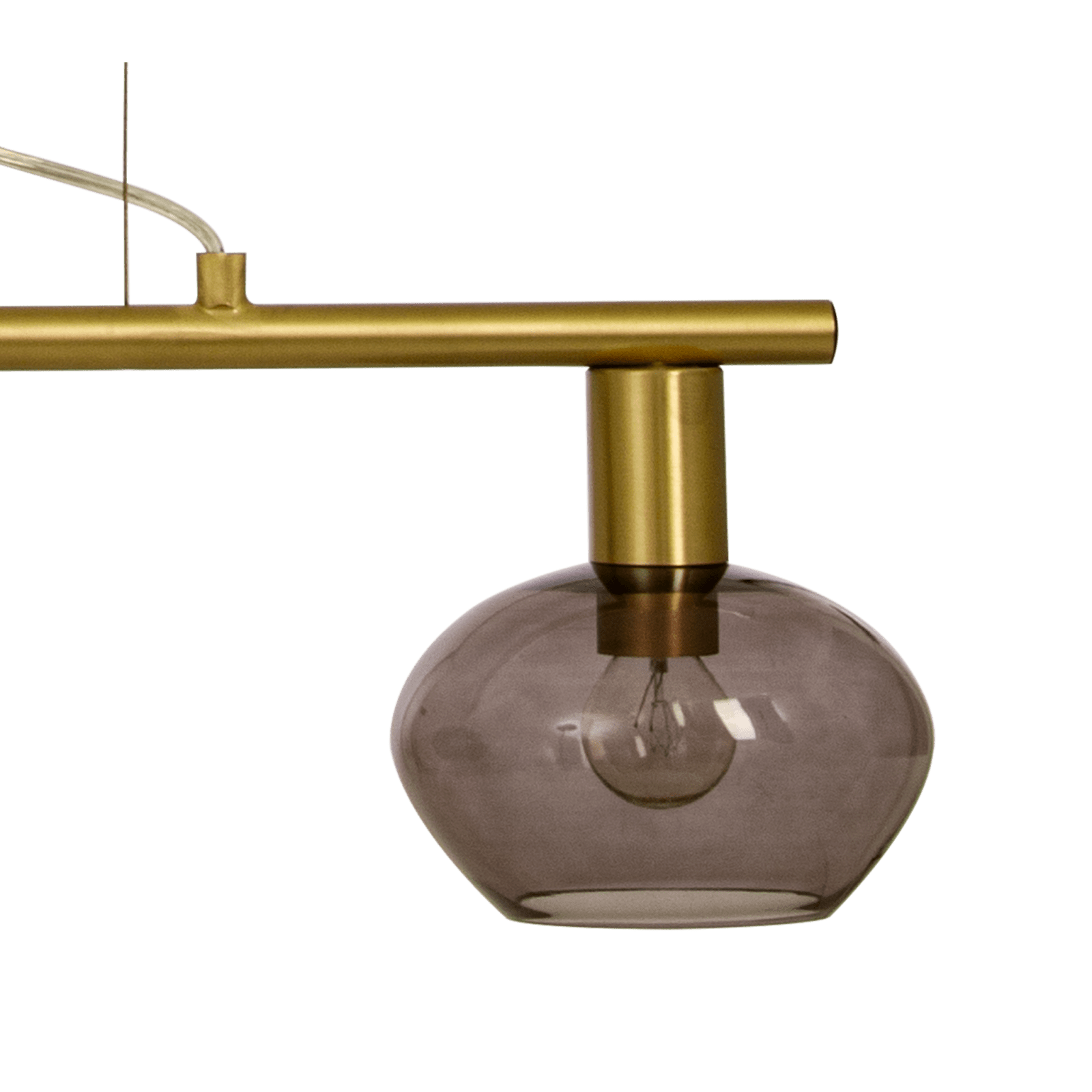 Aneta Lighting BELL taklampa 3:a rak, matt mässing/rök - Azalea Home