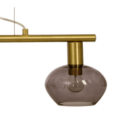 Aneta Lighting BELL taklampa 3:a rak, matt mässing/rök - Azalea Home