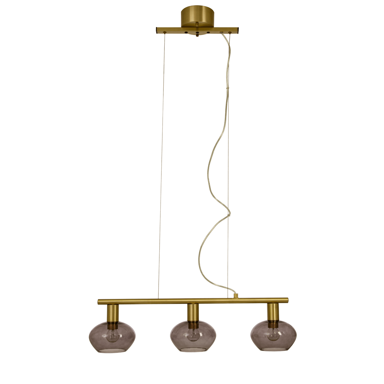 Aneta Lighting BELL taklampa 3:a rak, matt mässing/rök - Azalea Home