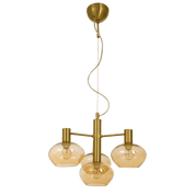 Aneta Lighting BELL taklampa 4:a, matt mässing/amber - Azalea Home