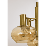 Aneta Lighting BELL taklampa 4:a, matt mässing/amber - Azalea Home
