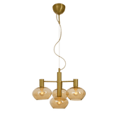 Aneta Lighting BELL taklampa 4:a, matt mässing/amber - Azalea Home