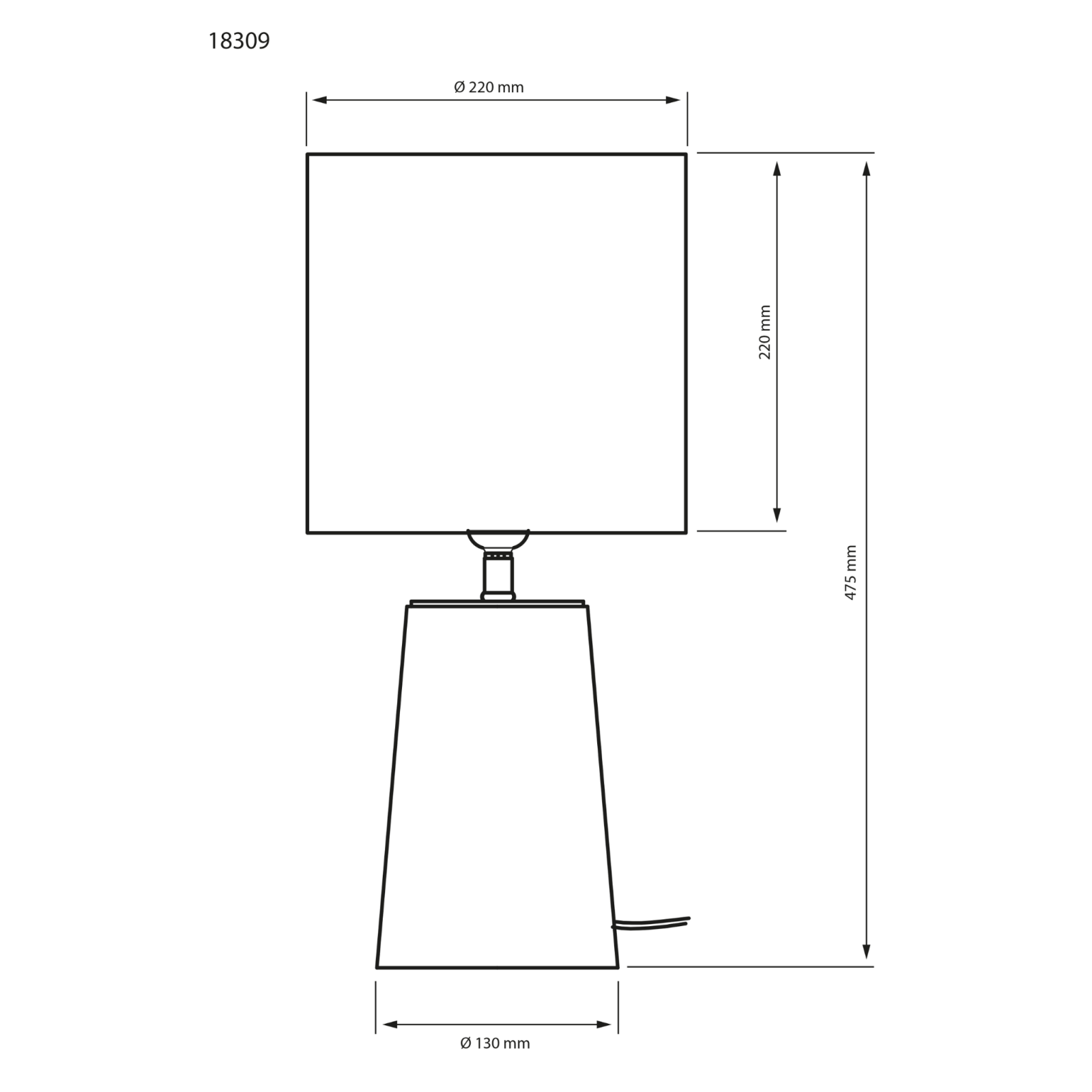 Aneta Lighting BODIL bordslampa, blå/naturvit - Azalea Home