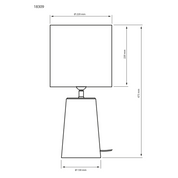 Aneta Lighting BODIL bordslampa, blå/naturvit - Azalea Home