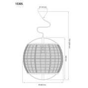 Aneta Lighting BORNEO taklampa Ø50, natur - Azalea Home