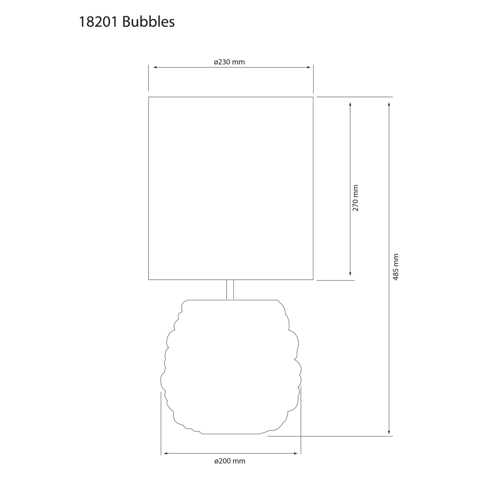 Aneta Lighting BUBBLES bordslampa, svart - Azalea Home