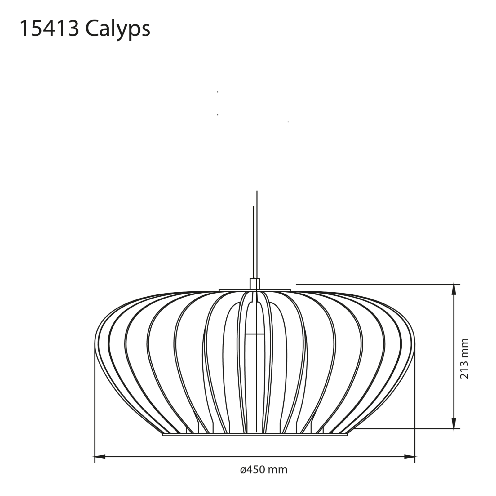 Aneta Lighting CALYPS taklampa Ø45, natur - Azalea Home