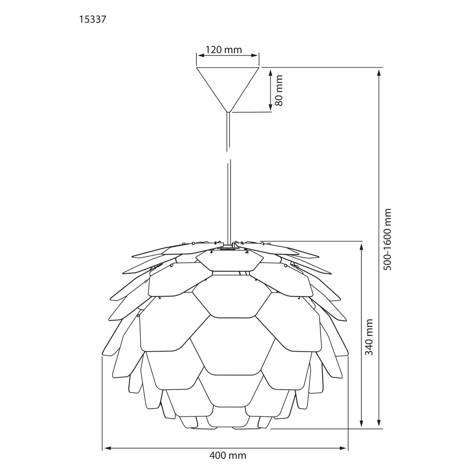 Aneta Lighting CARPATICA taklampa, natur - Azalea Home