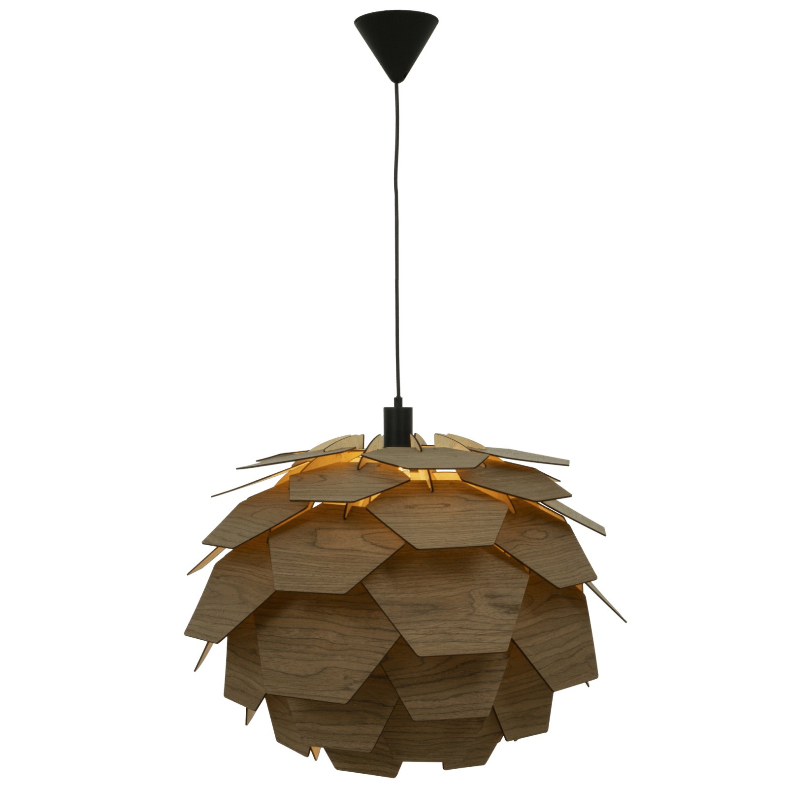 Aneta Lighting CARPATICA taklampa Ø60, brun fanér - Azalea Home