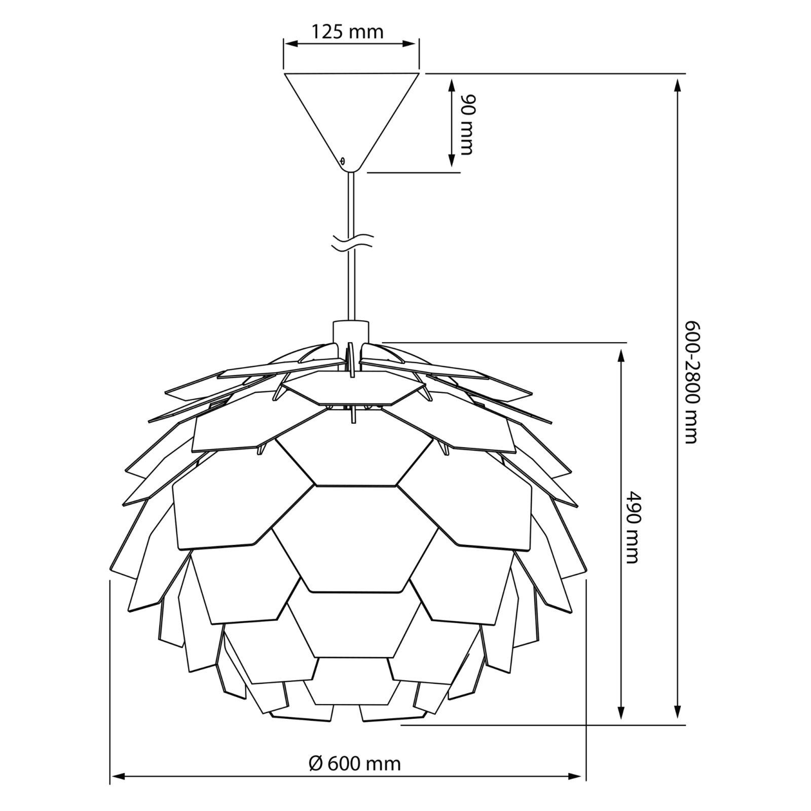 Aneta Lighting CARPATICA taklampa Ø60, natur - Azalea Home