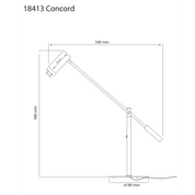 Aneta Lighting CONCORD bordslampa, vit - Azalea Home