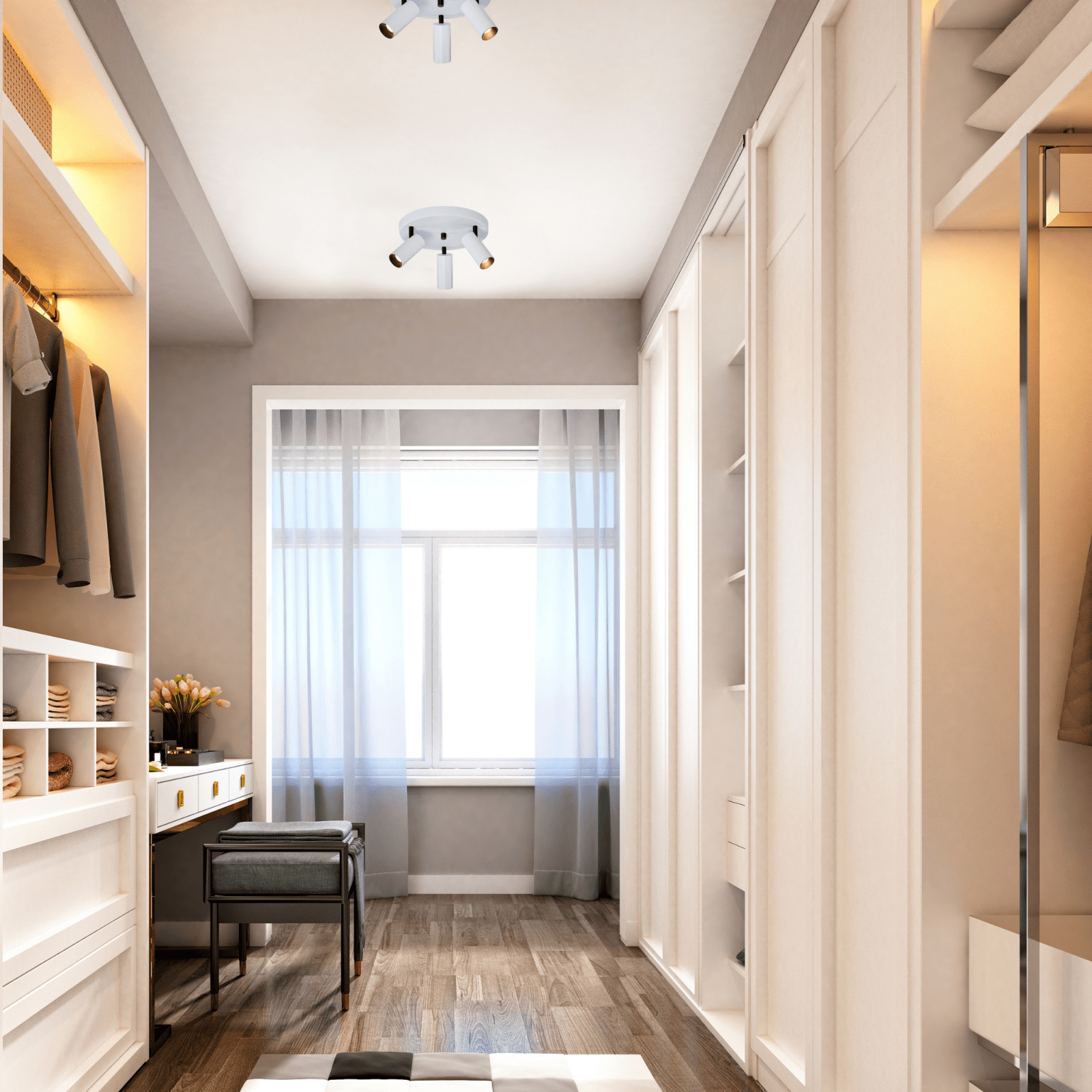 Aneta Lighting CONCORD takspot 3:a rund, vit - Azalea Home