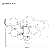 Aneta Lighting COSMOS plafond bad, matt mässing/vit - Azalea Home