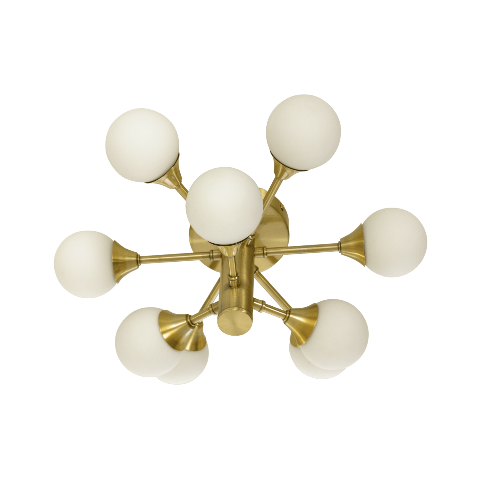 Aneta Lighting COSMOS plafond bad, matt mässing/vit - Azalea Home