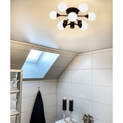 Aneta Lighting COSMOS plafond bad, svart/vit - Azalea Home
