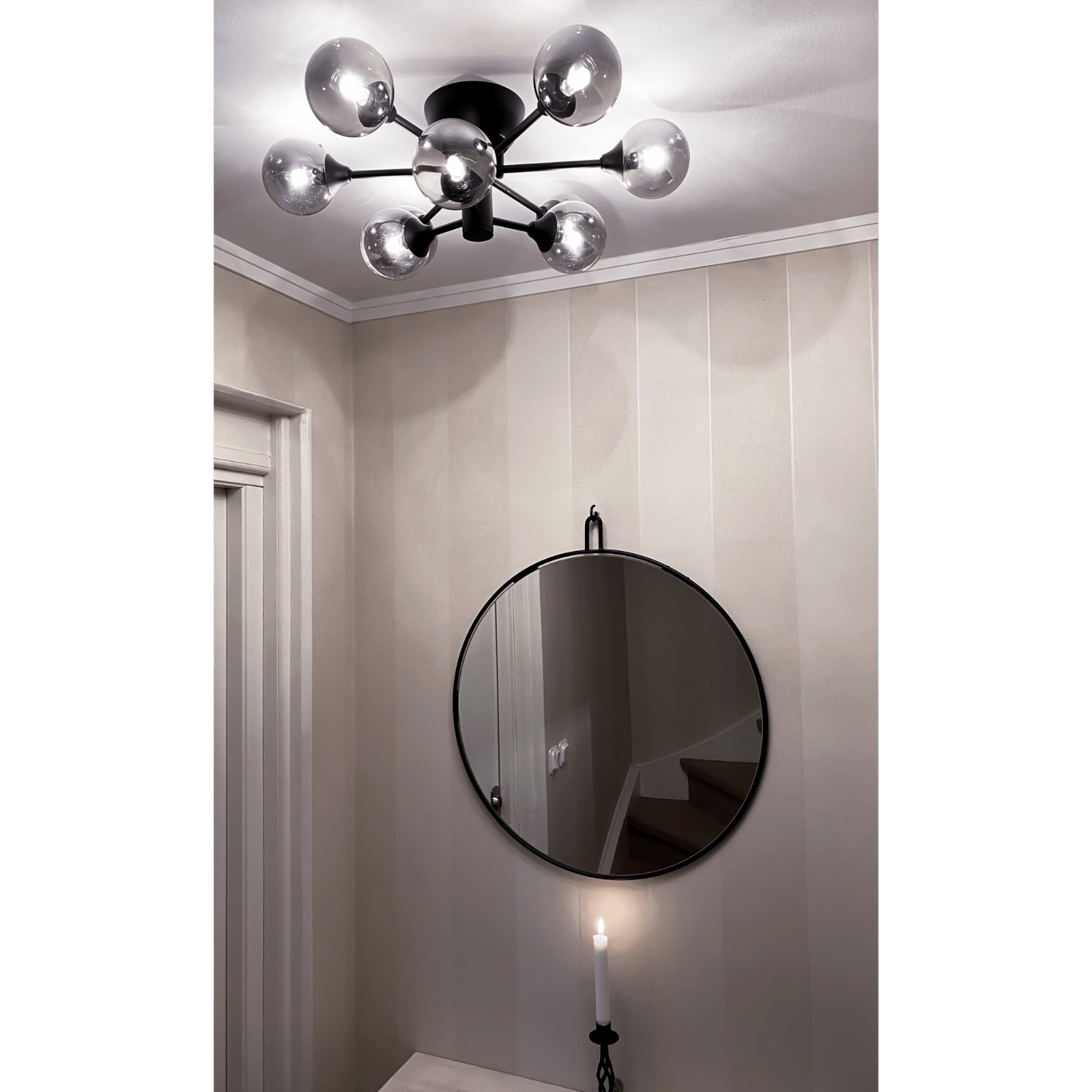 Aneta Lighting COSMOS plafond, svart/rök - Azalea Home